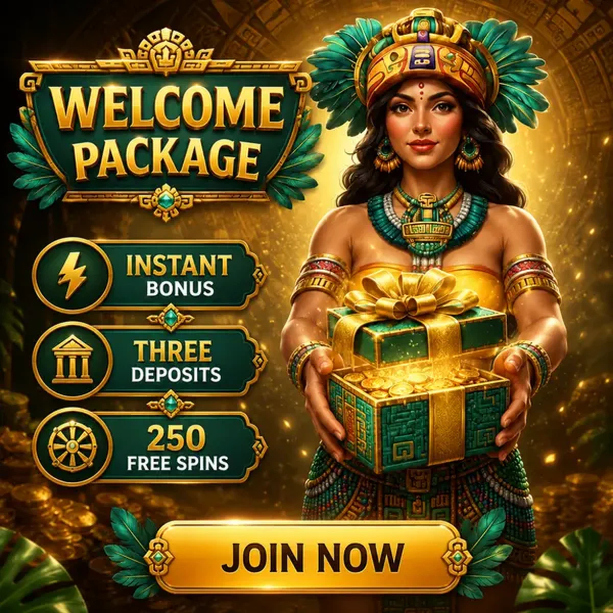 Pack de bienvenue disponible sur le portail de connexion Golden Queen avec récompenses instantanées