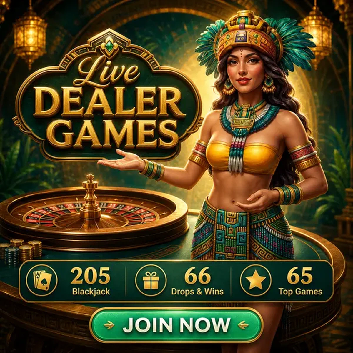 Croupier en direct présentant la roue de roulette au casino Live Dealer Games Available Right Now